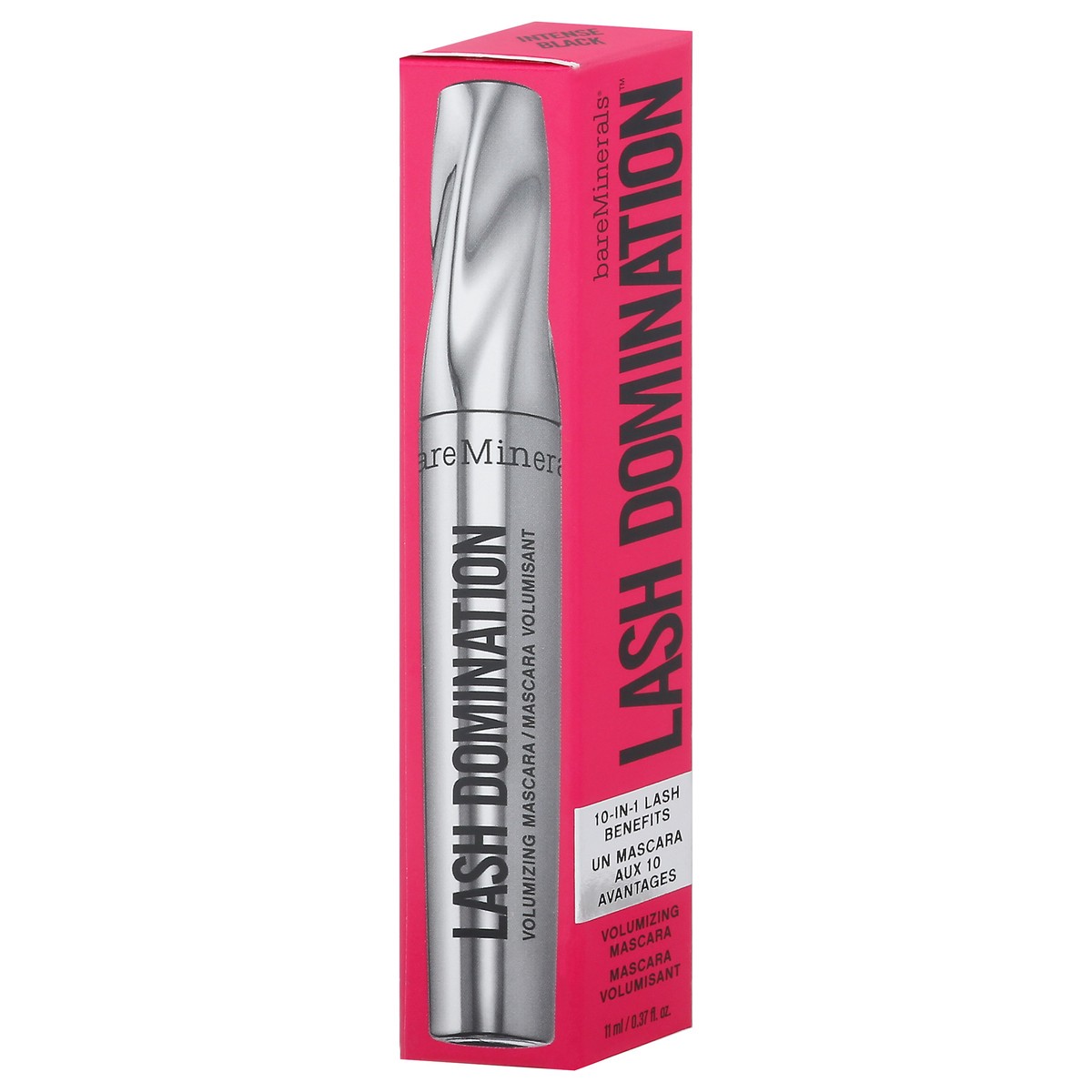 slide 13 of 13, bareMinerals Intense Black 10-in-1 Volumizing Lash Domination Mascara 0.37 fl oz, 0.37 fl oz