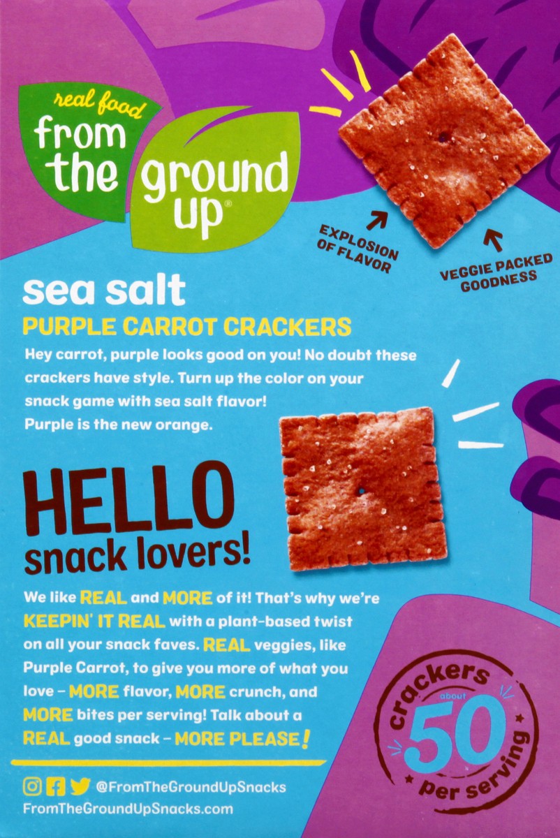 slide 9 of 13, From The Ground Up Purple Carrot Sea Salt Crackers 4 oz, 4 oz