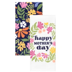 Meijer Corporate Seasonal MCS Spring Happy Mother Lemons 2 pc Kitchen Towel Set, 16 in x 26 in