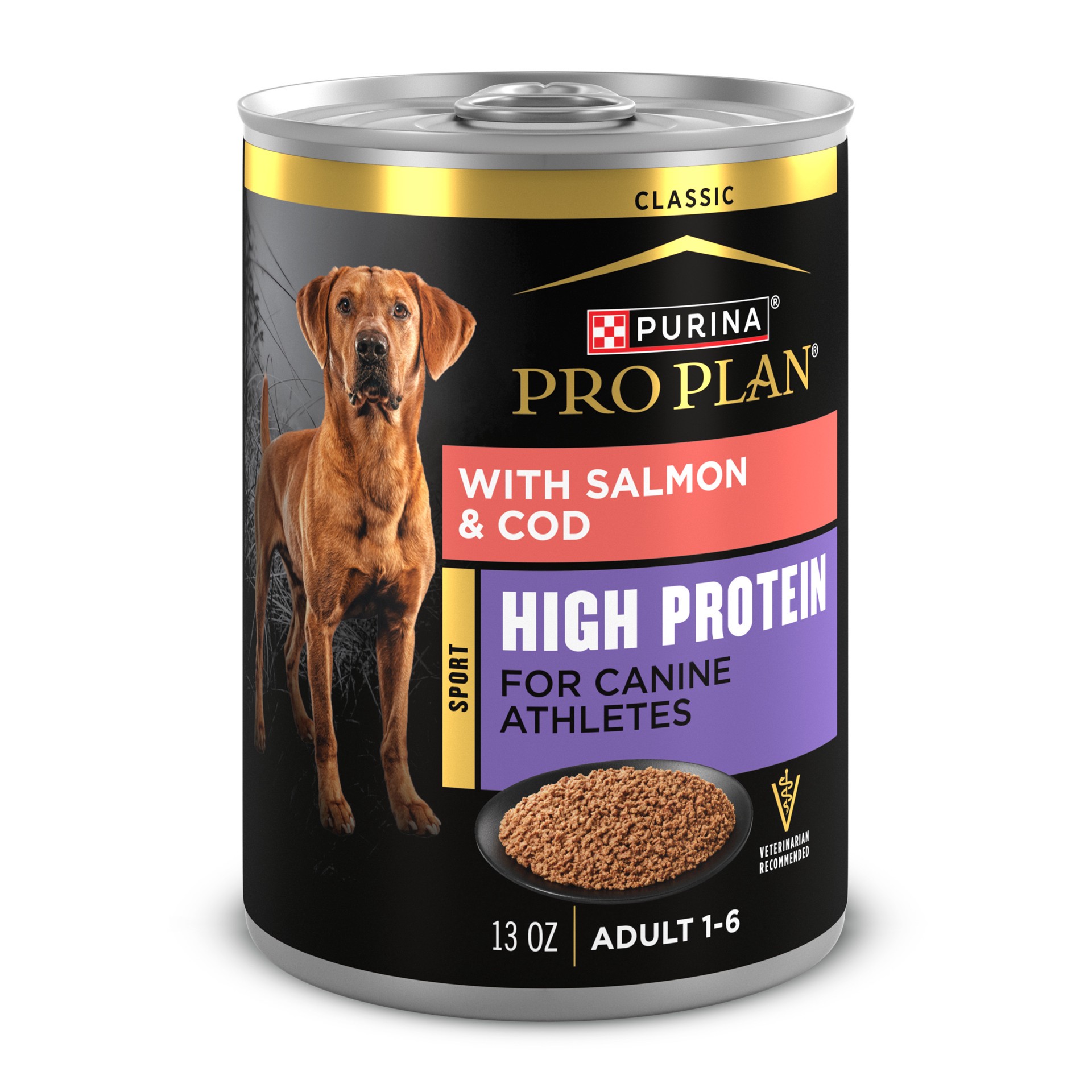 slide 1 of 2, Purina Pro Plan Sport High Protein Wet Dog Food With Salmon and Cod, 13 oz