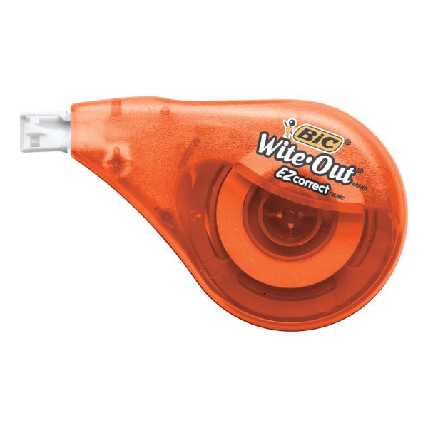 slide 7 of 10, BIC Wite-Out EZ Correction Tape, 478-13/16"", White, Pack Of 18 Dispensers, 18 ct