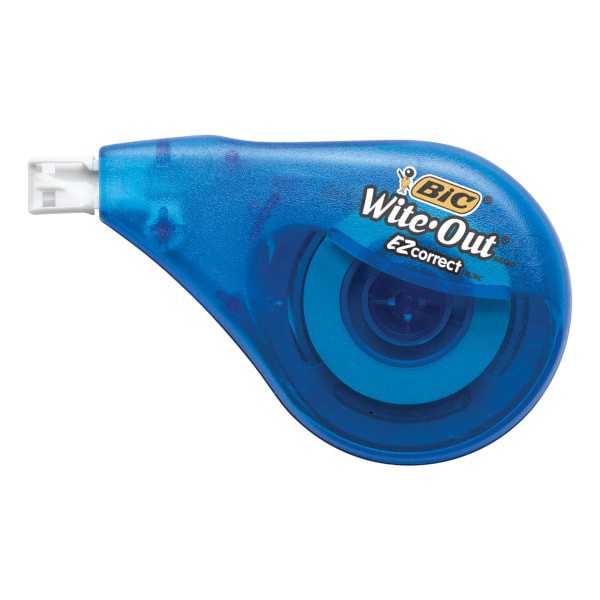 slide 9 of 10, BIC Wite-Out EZ Correction Tape, 478-13/16"", White, Pack Of 18 Dispensers, 18 ct