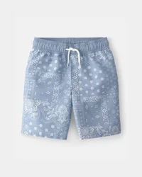Oshkosh Boys Bandana Floral Swim Trunks - Blue - Size 6