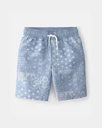 Oshkosh Boys Bandana Floral Swim Trunks - Blue - Size 6