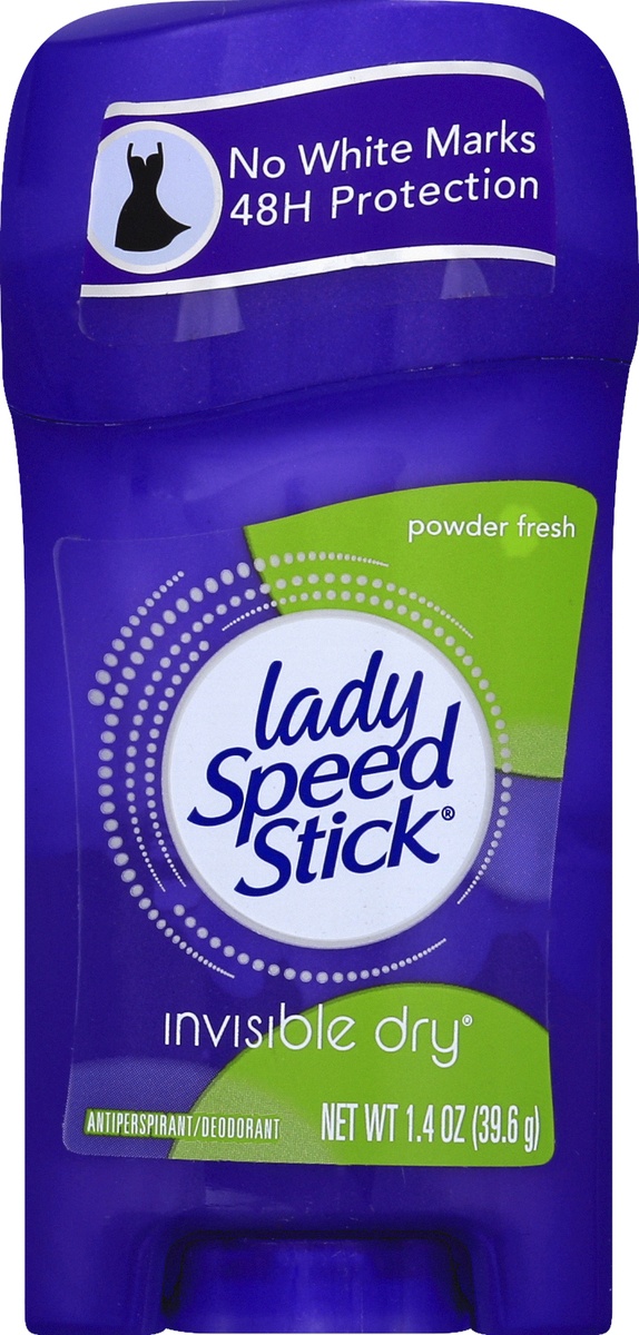 slide 6 of 7, Lady Speed Stick Antipersp/Deod Invisible Dry Powder Fresh, 1.4 oz