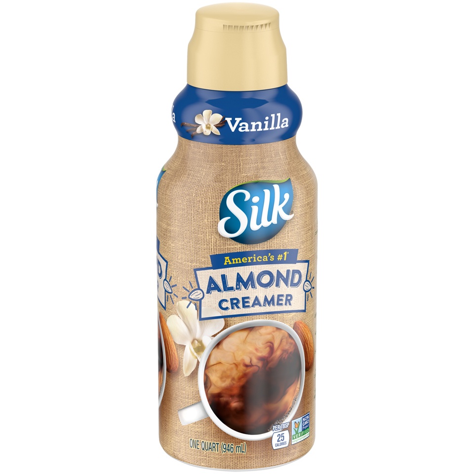 slide 2 of 6, Silk Vanilla Almond Creamer, 32 fl oz