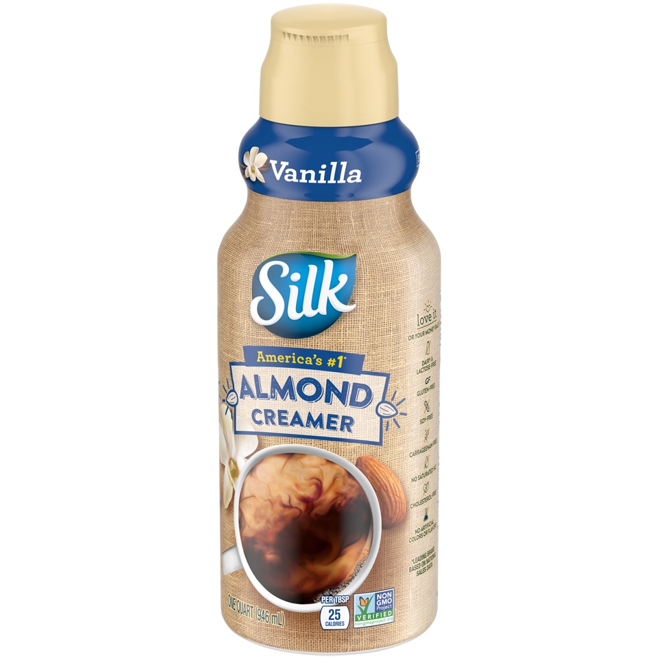 slide 3 of 6, Silk Vanilla Almond Creamer, 32 fl oz