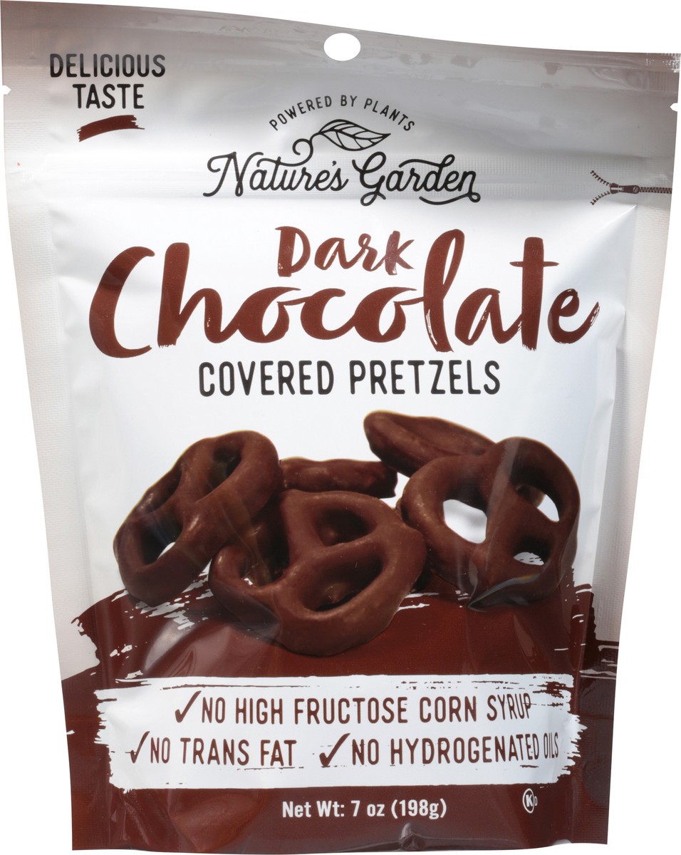 slide 2 of 9, Nature's Garden Dark Chocolate Covered Pretzels - 7 oz, 7 oz