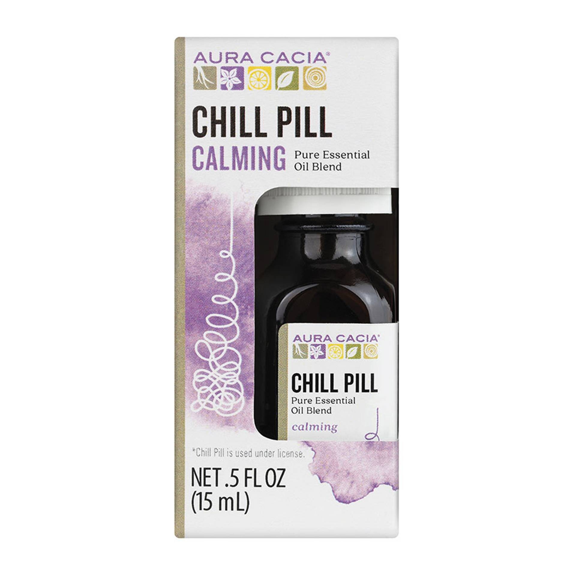 slide 1 of 4, Aura Cacia Chill Pill Calming Pure Essential Oil Blend, 0.5 fl oz