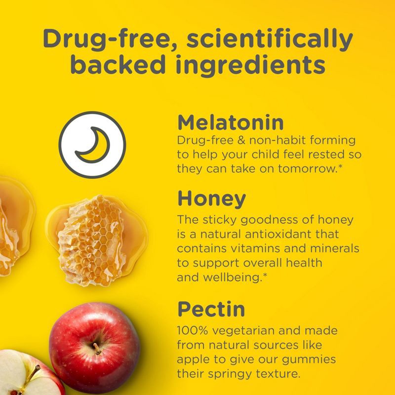 slide 2 of 8, Zarbee's Kid's Sleep Gummies with Melatonin, Drug-Free, Non-Habit Forming - Natural Berry - 50ct, 50 ct