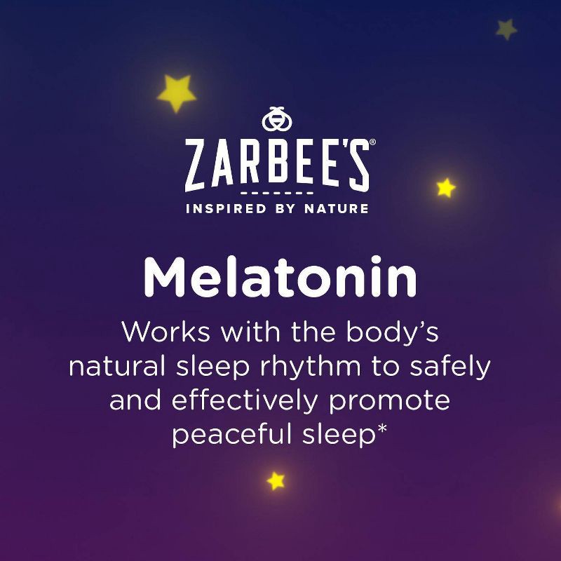 slide 3 of 9, Zarbee's Kid's Sleep Gummies with Melatonin, Drug-Free, Non-Habit Forming - Natural Berry - 50ct, 50 ct