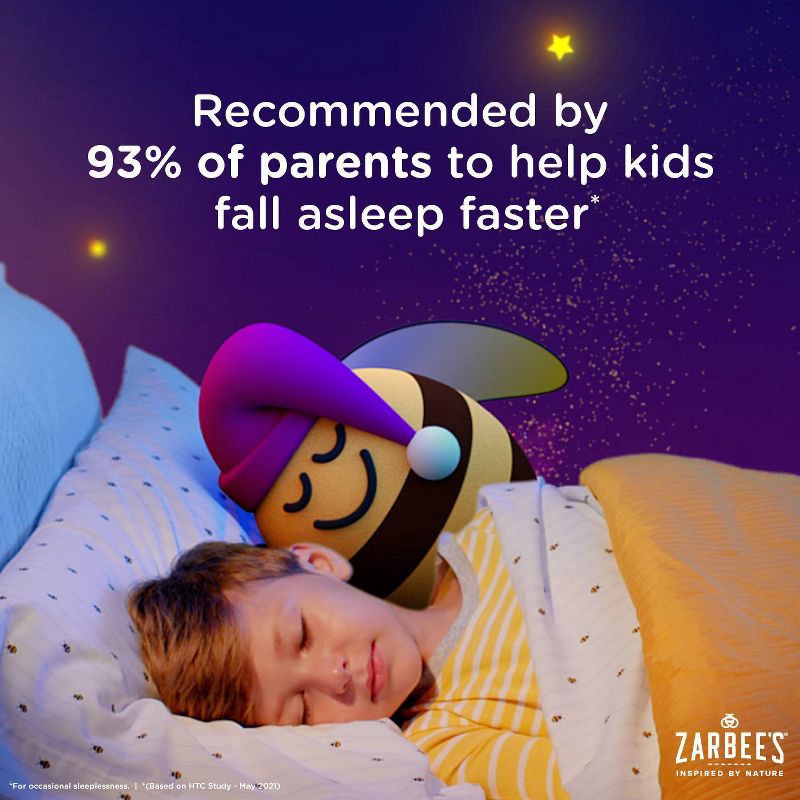 slide 5 of 9, Zarbee's Kid's Sleep Gummies with Melatonin, Drug-Free, Non-Habit Forming - Natural Berry - 50ct, 50 ct