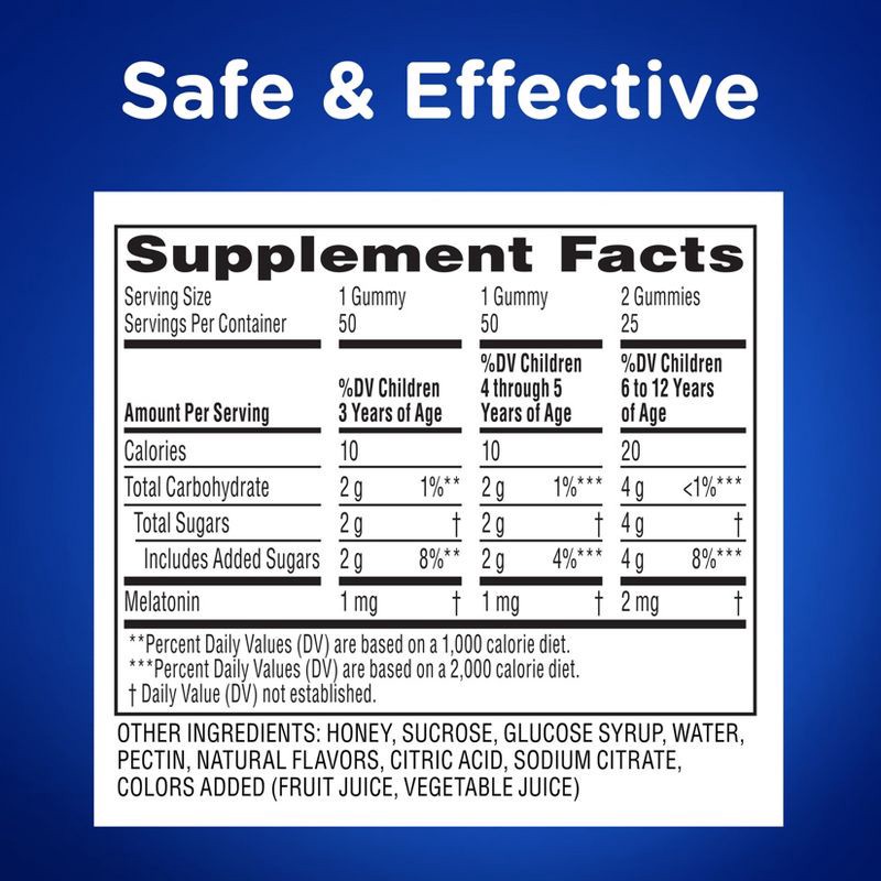 slide 6 of 10, Zarbee's Kid's Sleep Gummies with Melatonin, Drug-Free, Non-Habit Forming - Natural Berry - 50ct, 50 ct