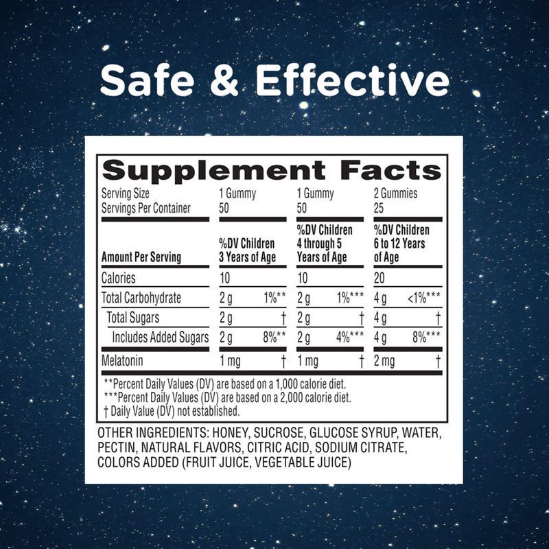 slide 6 of 8, Zarbee's Kid's Sleep Gummies with Melatonin, Drug-Free, Non-Habit Forming - Natural Berry - 50ct, 50 ct