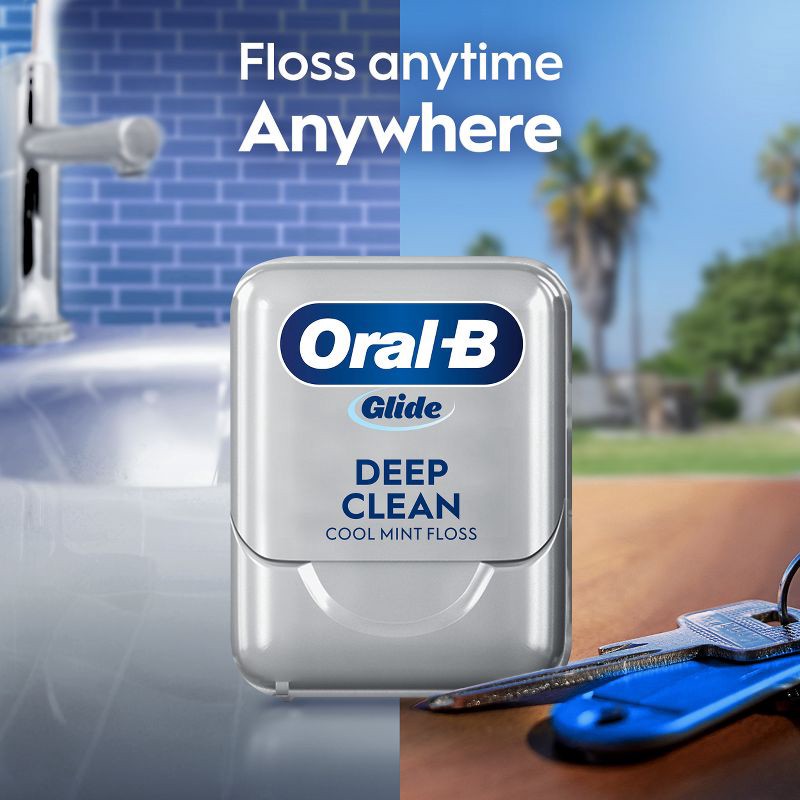 slide 7 of 10, Oral-B Glide Pro-Health Deep Clean Dental Floss, Cool Mint - 3pk, 3 ct