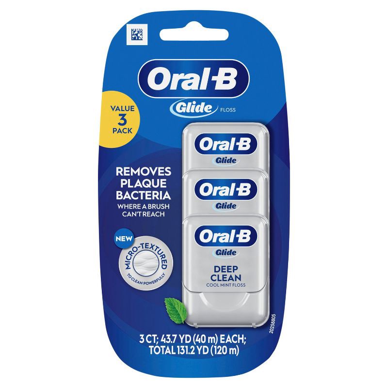 slide 11 of 12, Oral-B Glide Pro-Health Deep Clean Dental Floss - Cool Mint - 3pk, 3 ct