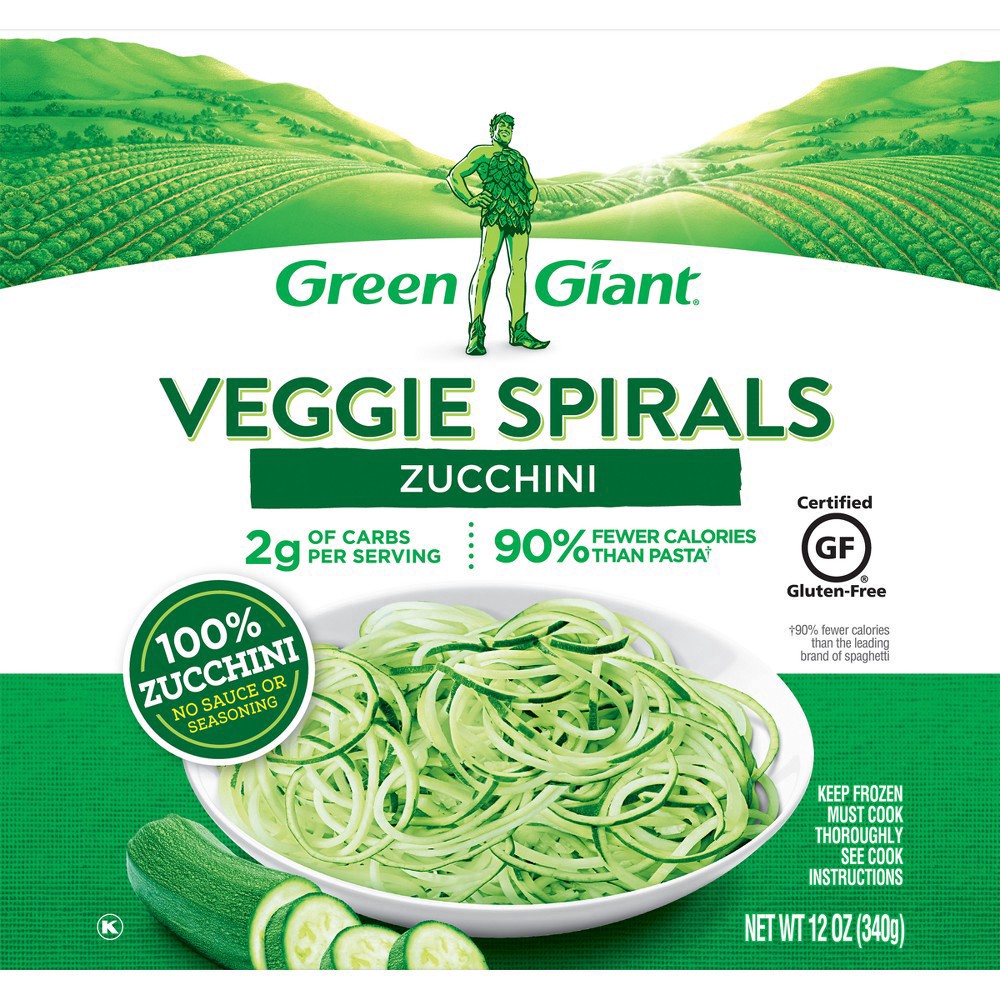 slide 2 of 3, Green Giant Veggie Spirals Zucchini, Frozen Vegetables, 12 oz, 12 oz