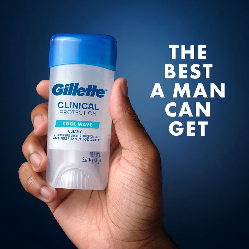 slide 2 of 12, Gillette 72 Hours Sweat Protection Clear Gel Antiperspirant & Deodorant for Men Cool Wave - 2.6oz, 2.6 oz