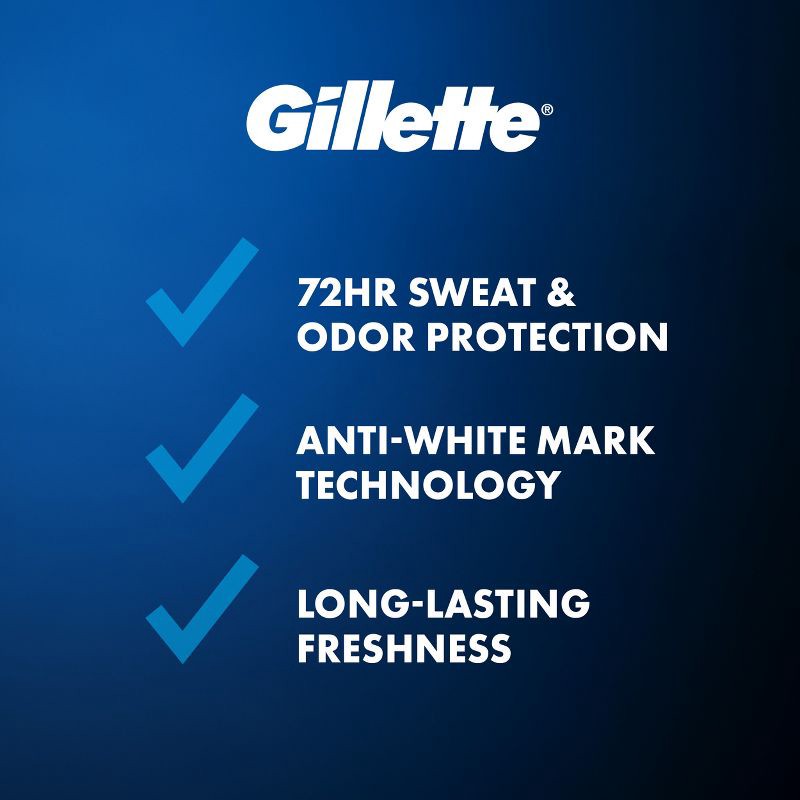 slide 5 of 12, Gillette 72 Hours Sweat Protection Clear Gel Antiperspirant & Deodorant for Men Cool Wave - 2.6oz, 2.6 oz