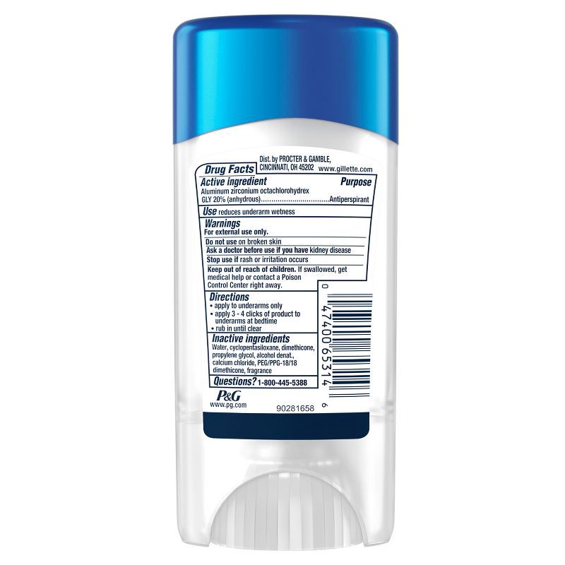 slide 7 of 10, Gillette Antiperspirant Deodorant for Men Clinical Clear Gel - Cool Wave 72 Hour Sweat Protection - 2.6oz, 2.6 oz