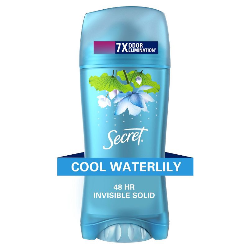 slide 1 of 8, Secret Invisible Solid Antiperspirant & Deodorant - Waterlily Scent - 2.6oz, 2.6 oz