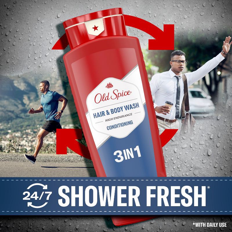 slide 3 of 9, Old Spice High Endurance 3 in 1 Hair Body Wash - 24 fl oz, 24 fl oz
