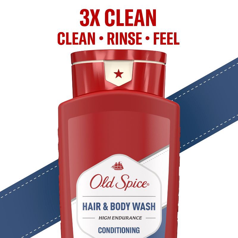 slide 6 of 9, Old Spice High Endurance 3 in 1 Hair Body Wash - 24 fl oz, 24 fl oz