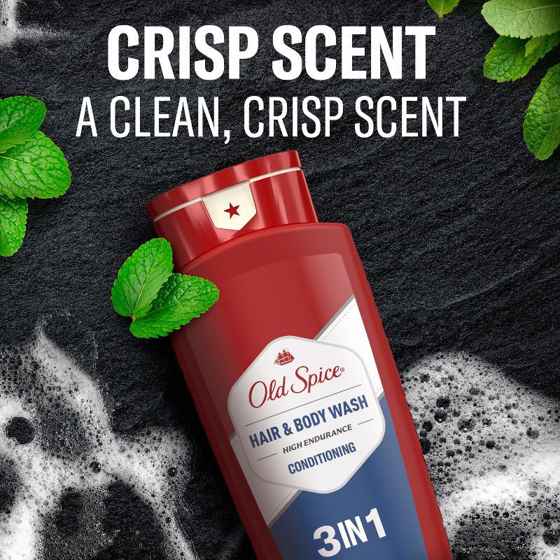 slide 7 of 9, Old Spice High Endurance 3 in 1 Hair Body Wash - 24 fl oz, 24 fl oz