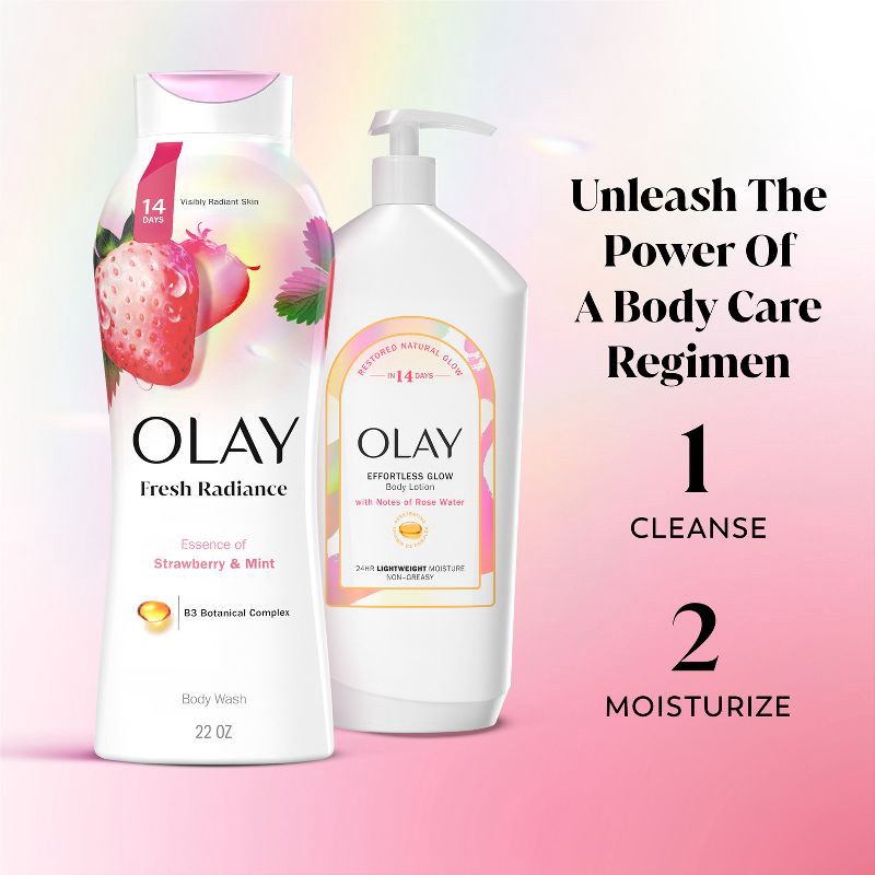 slide 8 of 11, Olay Fresh Outlast Body Wash White Strawberry & Mint - 22 fl oz, 22 fl oz