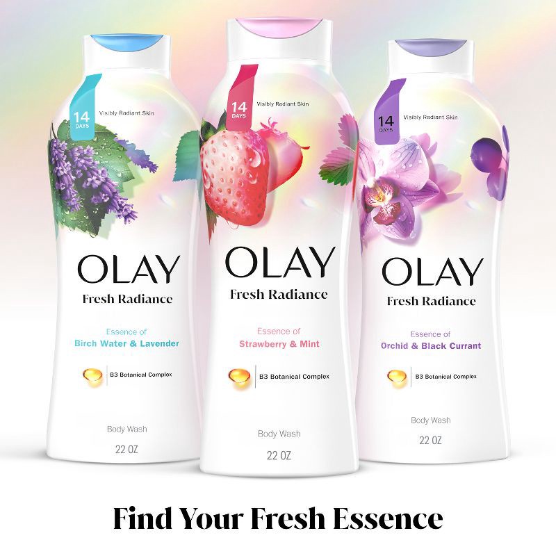 slide 10 of 11, Olay Fresh Outlast Body Wash White Strawberry & Mint - 22 fl oz, 22 fl oz