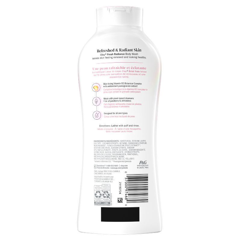 slide 2 of 11, Olay Fresh Outlast Body Wash White Strawberry & Mint - 22 fl oz, 22 fl oz