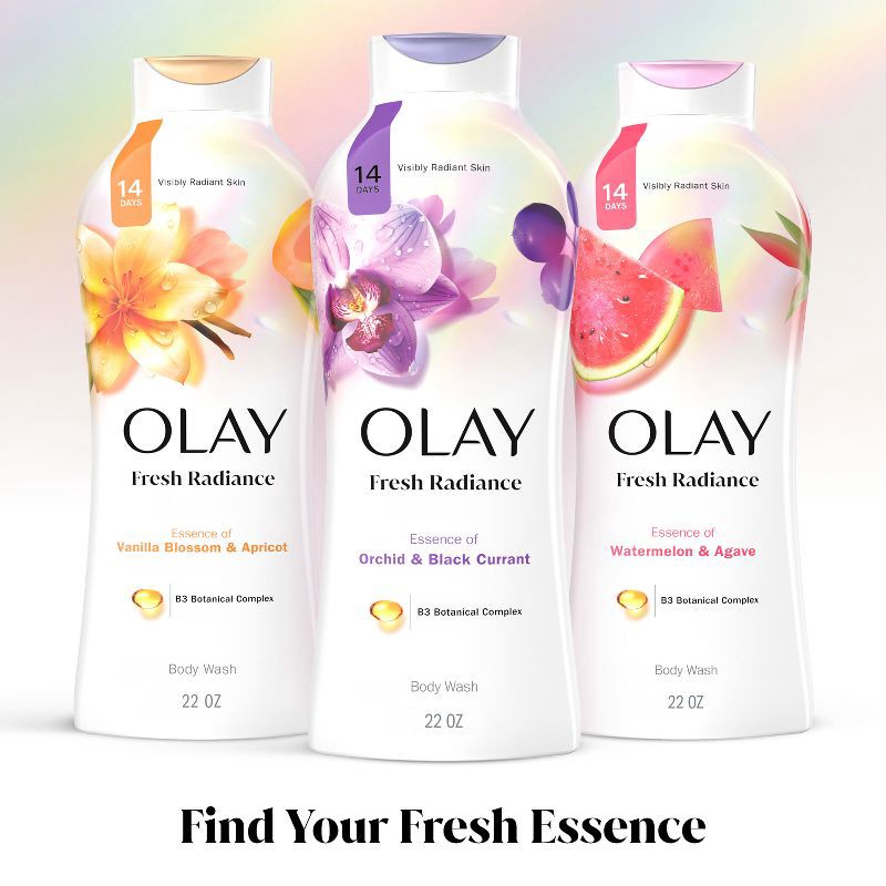slide 10 of 11, Olay Fresh Outlast Body Wash Orchid & Black Currant - 22 fl oz, 22 fl oz