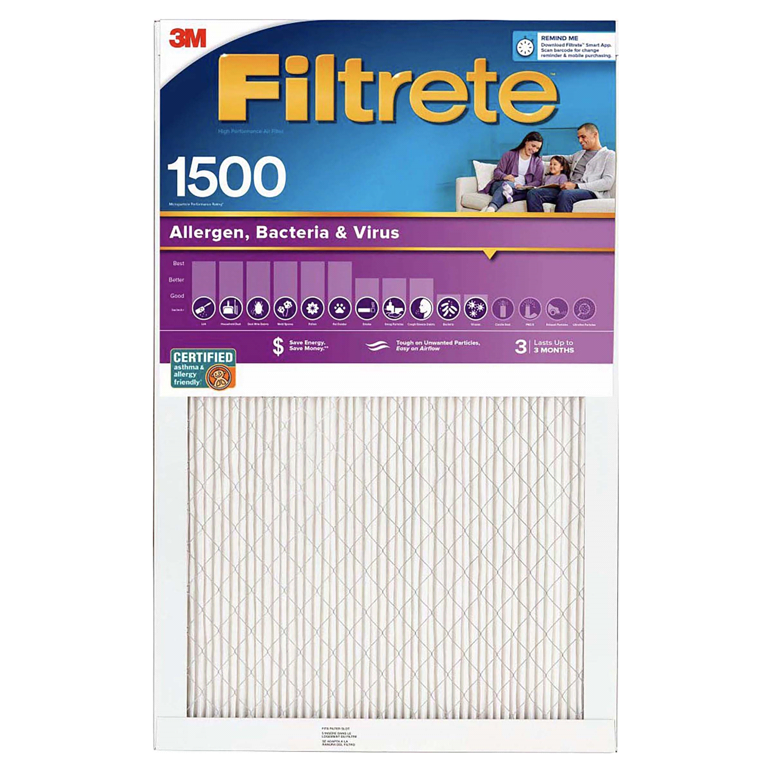 slide 1 of 5, Filtrete Ultra Allergen Reduction Filters, 16 in x 25 in x 1 in