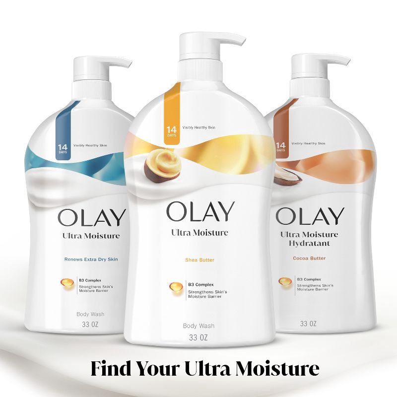 slide 10 of 11, Olay Ultra Moisture Body Wash with Pump - Shea Butter - 33 fl oz, 33 fl oz
