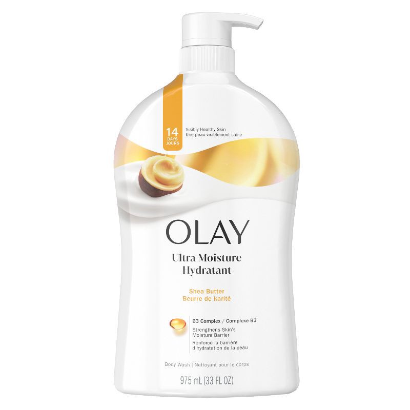 slide 2 of 11, Olay Ultra Moisture Body Wash with Pump - Shea Butter - 33 fl oz, 33 fl oz