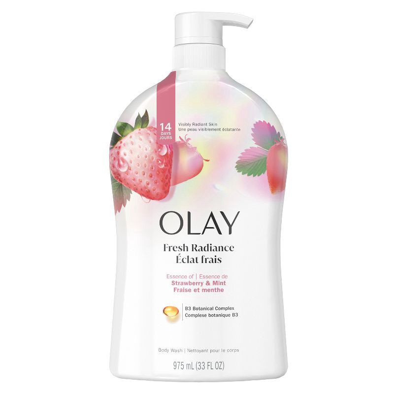 slide 6 of 8, Olay Fresh Outlast Body Wash White Strawberry & Mint 33 fl oz, 33 fl oz