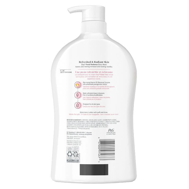 slide 7 of 8, Olay Fresh Outlast Body Wash White Strawberry & Mint 33 fl oz, 33 fl oz