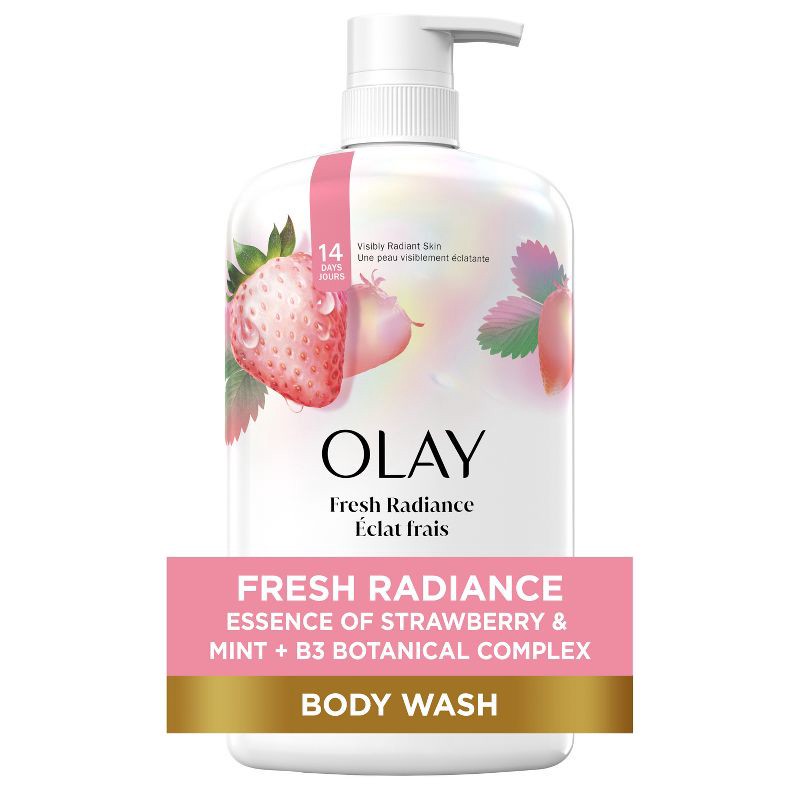 slide 1 of 8, Olay Fresh Outlast Body Wash White Strawberry & Mint 33 fl oz, 33 fl oz