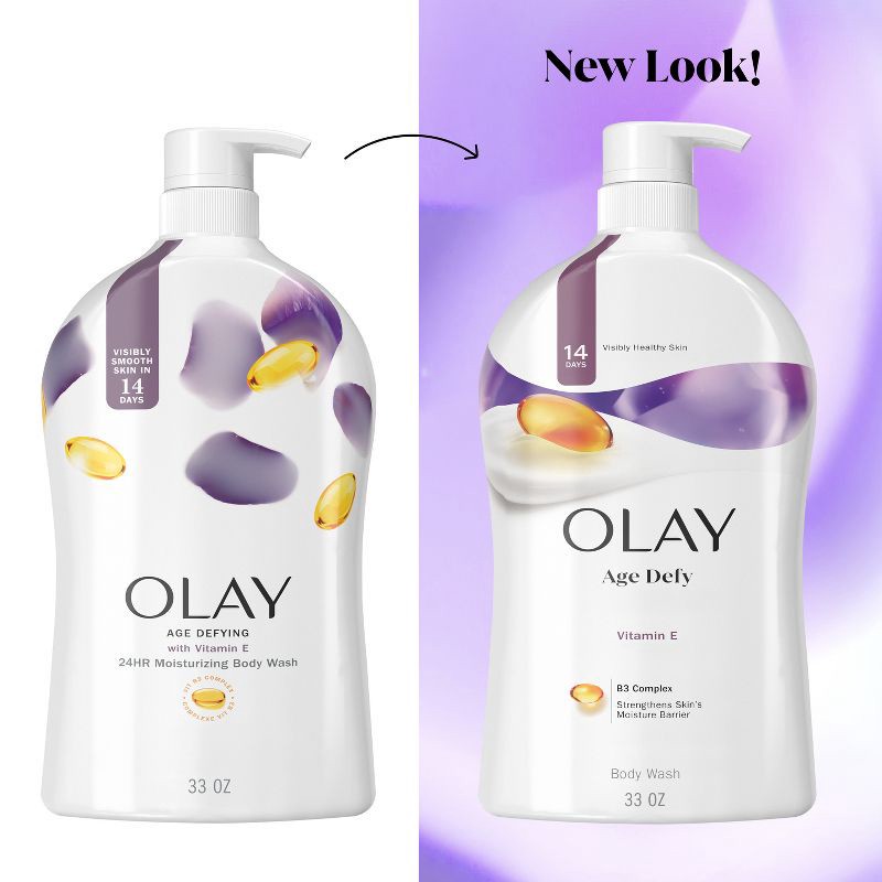 slide 6 of 11, Olay Age Defying Body Wash with Vitamin E - 33 fl oz, 33 fl oz