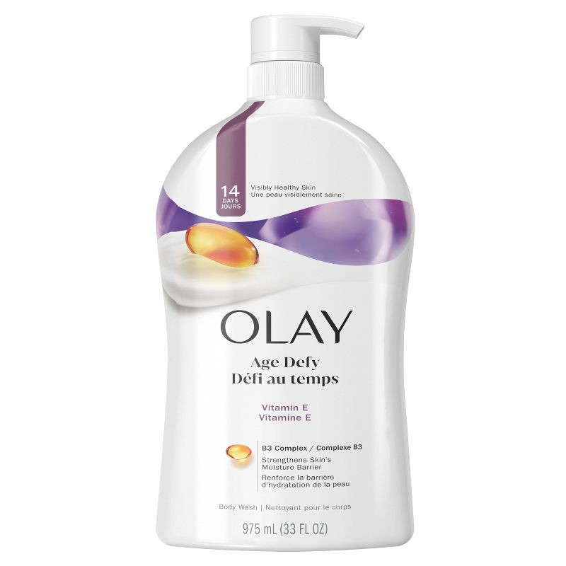 slide 2 of 11, Olay Age Defying Body Wash with Vitamin E - 33 fl oz, 33 fl oz