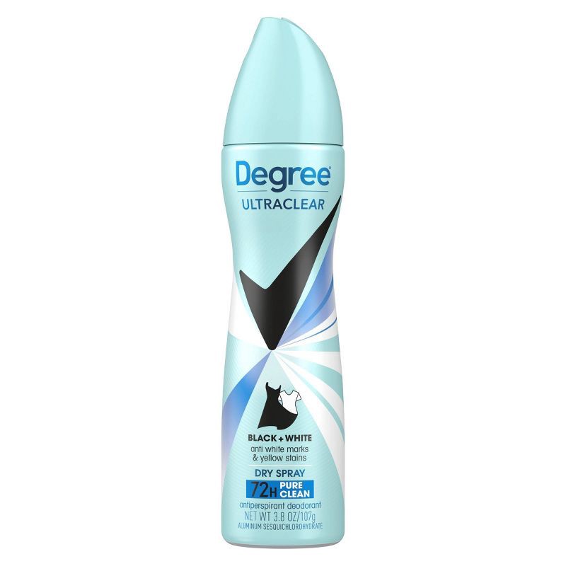 slide 2 of 10, Degree Ultraclear Black + White Pure Clean 72-Hour Antiperspirant & Deodorant Dry Spray - 3.8oz, 3.8 oz