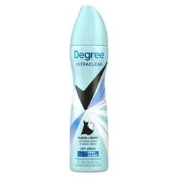 Degree Ultraclear Black + White Pure Clean 72-Hour Antiperspirant & Deodorant Dry Spray - 3.8oz
