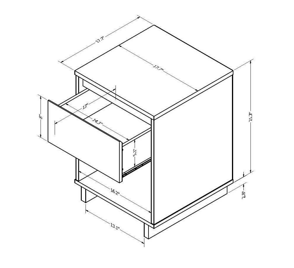 slide 7 of 7, Modern Nightstand Espresso - Room Essentials, 1 ct