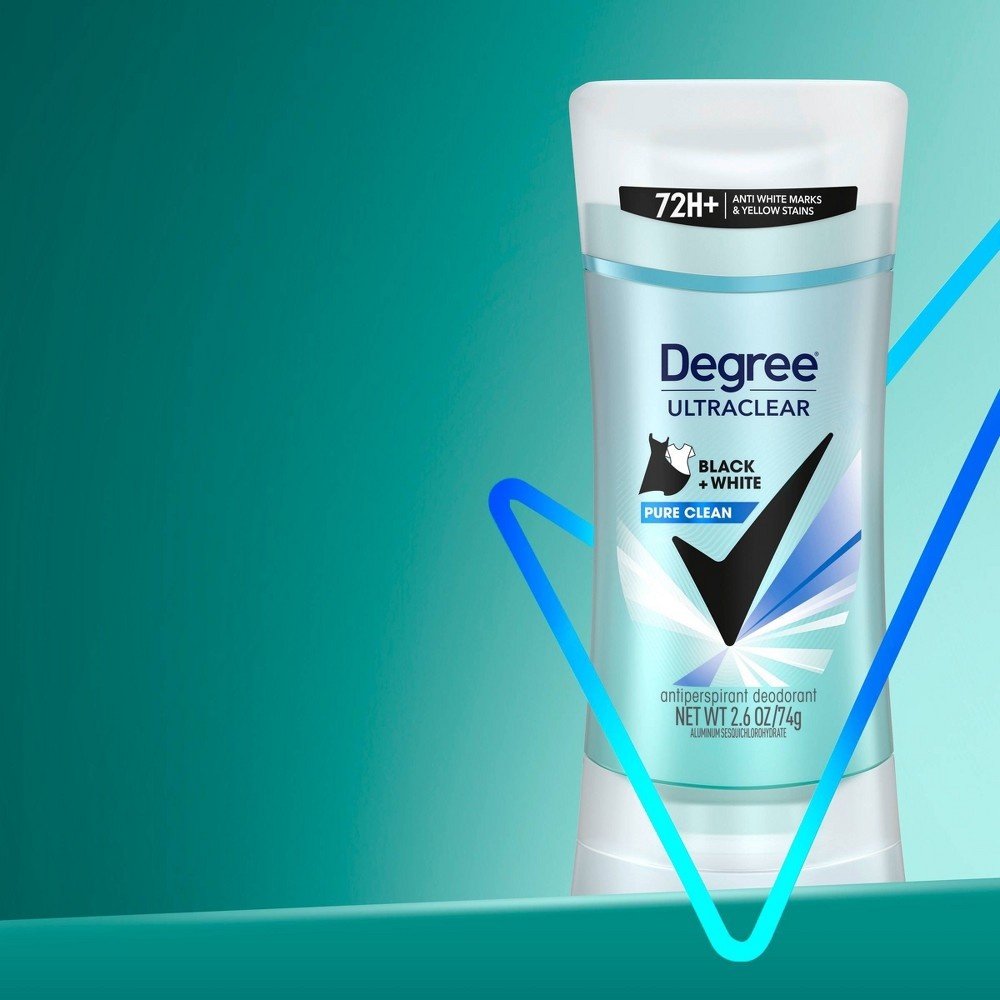 slide 3 of 4, Degree Ultraclear Black + White Pure Clean 72-Hour Antiperspirant & Deodorant - 2.6oz/2pk, 2.6 oz