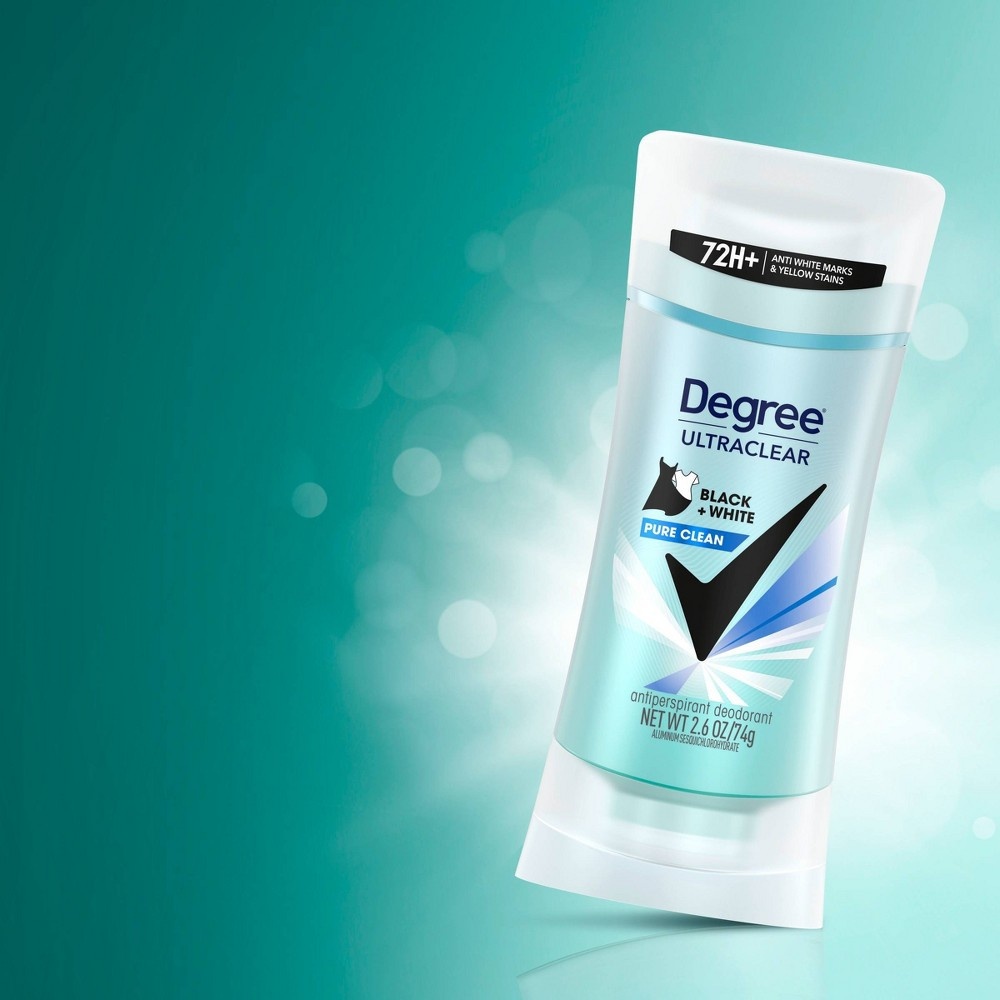slide 4 of 4, Degree Ultraclear Black + White Pure Clean 72-Hour Antiperspirant & Deodorant - 2.6oz/2pk, 2.6 oz