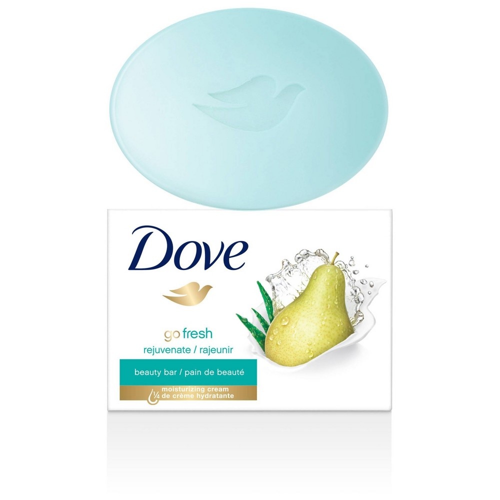 slide 5 of 7, Dove Beauty Dove Go Fresh Rejuvenate Pear & Aloe Vera Beauty Bar Soap, 4 ct; 3.75 oz