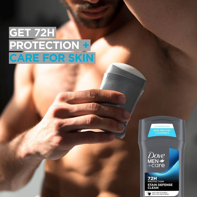 slide 6 of 7, Dove Men+Care 72hr Antiperspirant & Deodorant Stick - Stain Defense Clean - 2.7oz, 2.7 oz