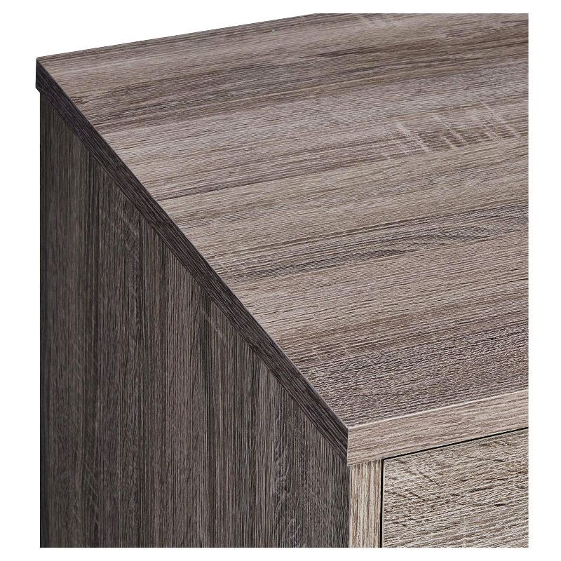 slide 4 of 7, Mixed Material Nightstand Gray - Room Essentials™: Laminated Metal Frame, Storage Shelf, 1 Drawer, 1 ct