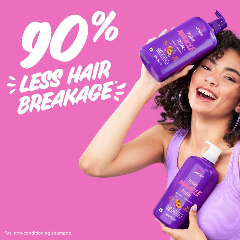 slide 4 of 9, Aussie Paraben-Free Total Miracle Conditioner with Apricot For Damage Hair - 30.4 fl oz, 30.4 fl oz