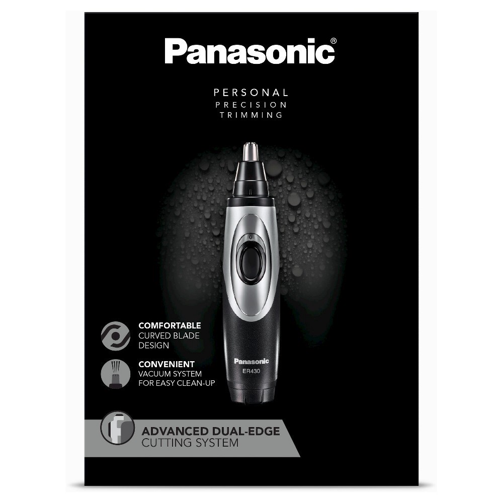 slide 4 of 4, Panasonic Nose/Ear Hair Wet/Dry Electric Trimmer with Micro Vacuum System - ER430K, 1 ct